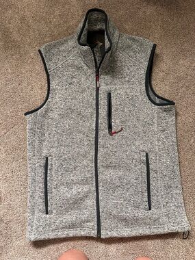 Men's OrvisGray Zip-Front Knit Vest - large